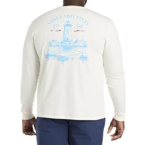 Vineyard Vines T Shirt Mens 4XB Long Sleeve Pocket Light House Nautical Preppy B